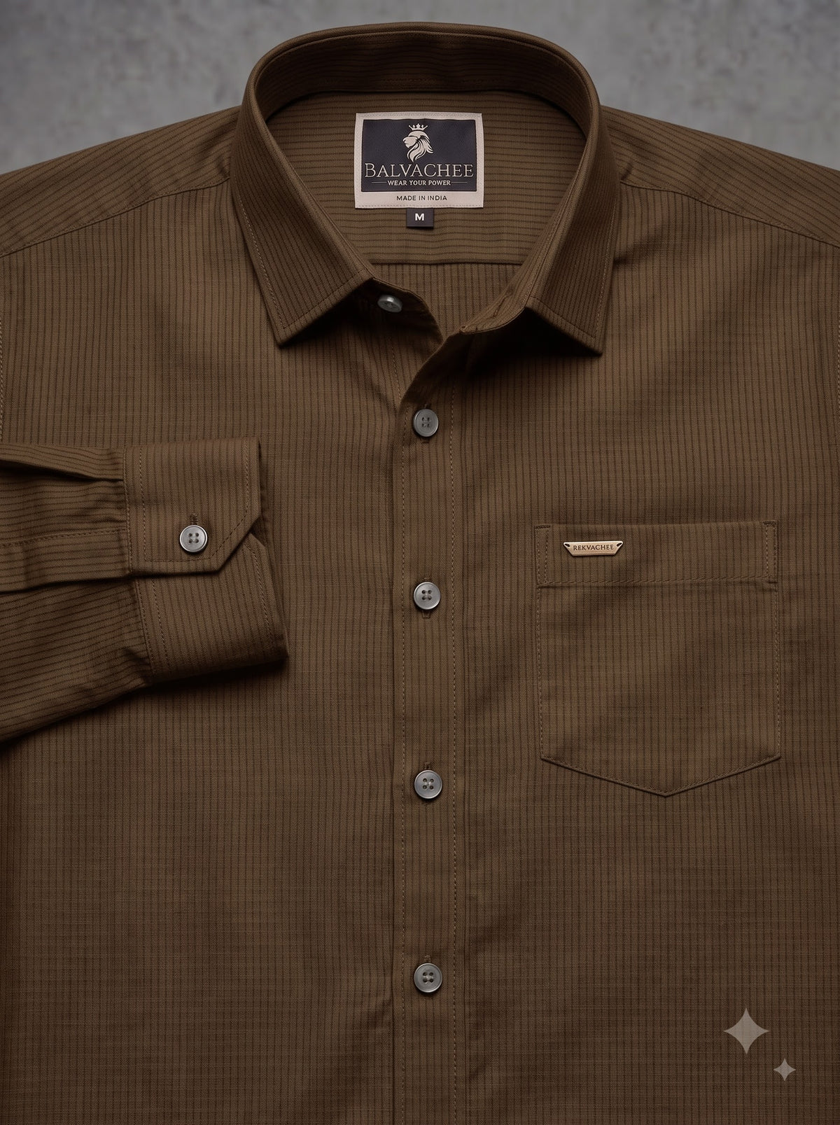 Brown Colour Premium Cotton Texture Shirt