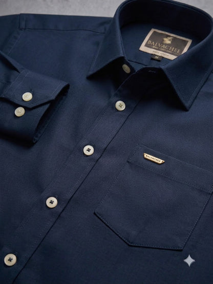 Premium Navy Blue Colour Cotton Shirt