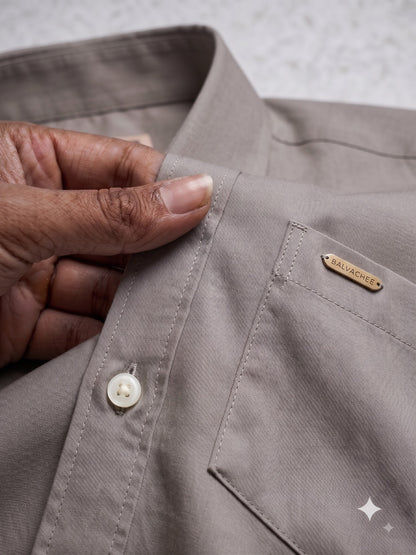 Premium Taupe Grey Colour Cotton Shirt